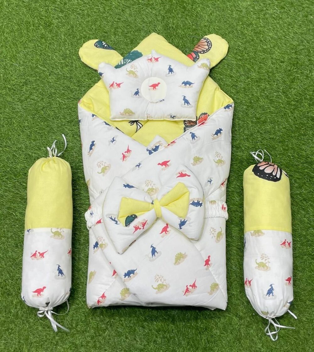 5pcs 2in1 Carry Nest Plus Comforter (Lemon Butterfly) 2