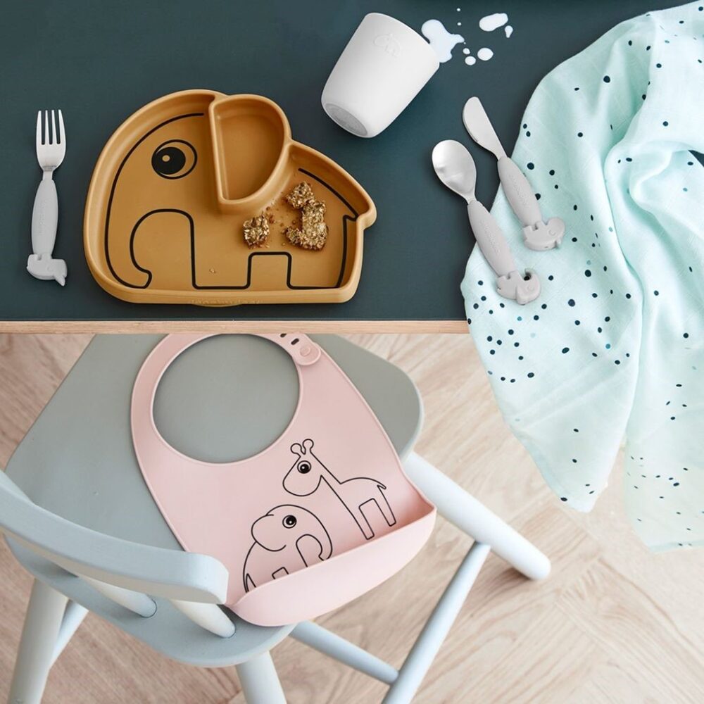 Deer Friends Silicone Bib Powder